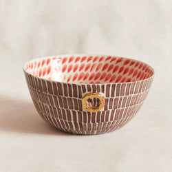 Bespoke bowl - Lilac/Red Dash