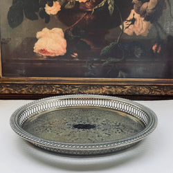 Vintage Silver-Plated Galley Tray (29cm)