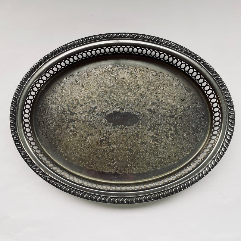 Vintage Silver-Plated Galley Tray (29cm)
