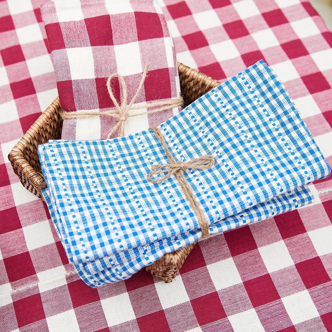 Cherry Gingham Napkins