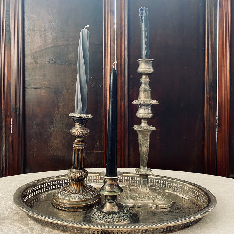 Large pewter candlestick