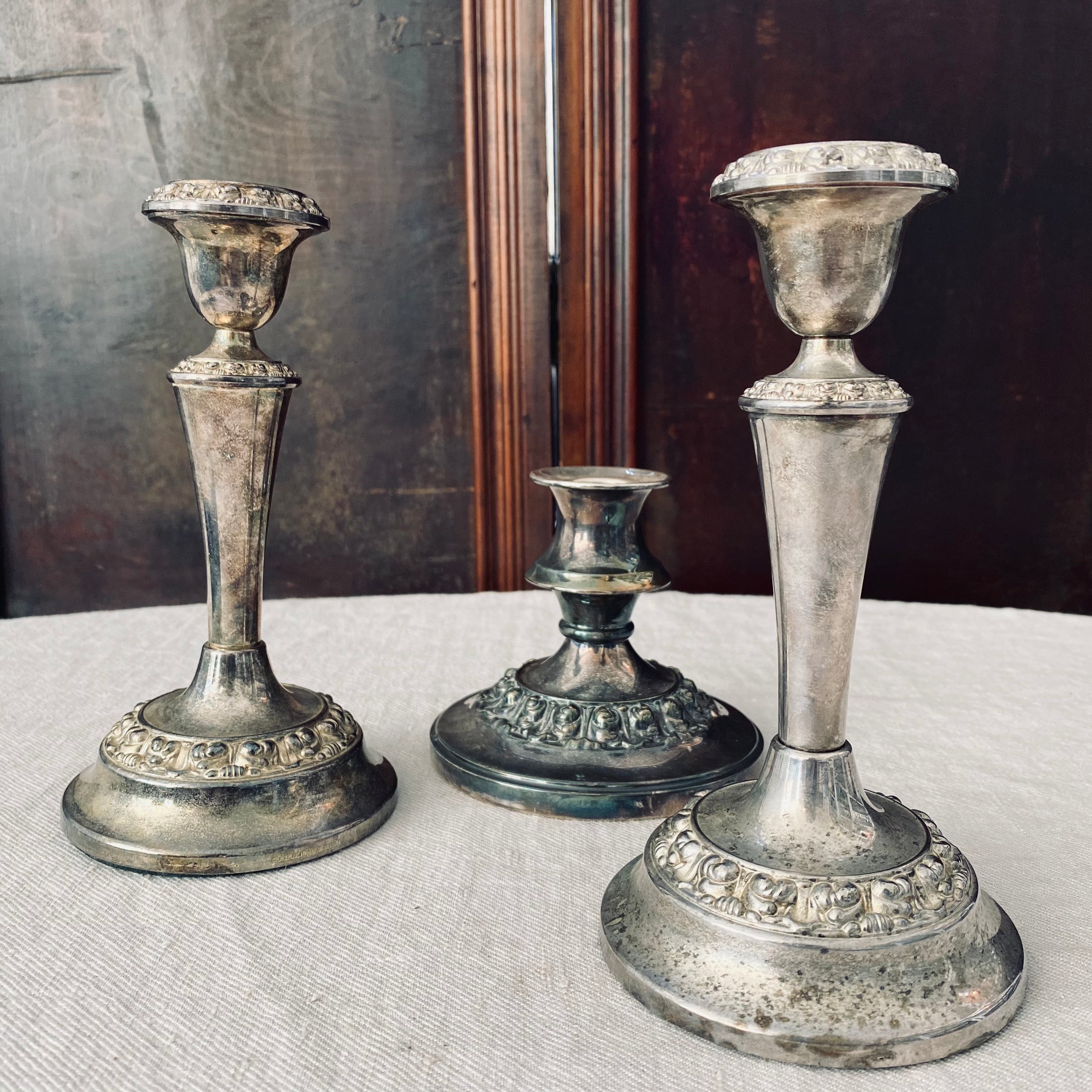Pair of Silver Plated Candlesticks