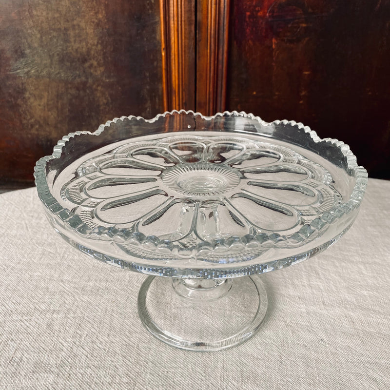 Clear Glass Cake Plate With Lid Vintage Cake Plate or Stand - Etsy Denmark
