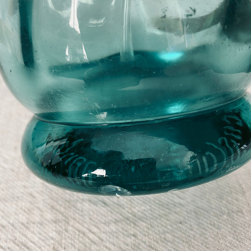 French Syphon Turquoise Glass Circa 1930